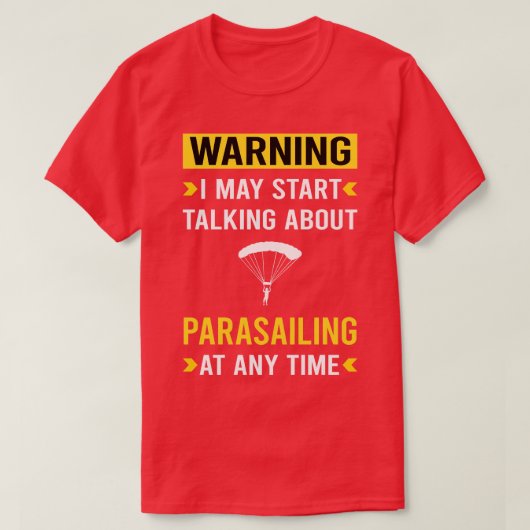 paraking警告 paraskのパラセーリングのパラセーリング tシャツ (デザイン正面)