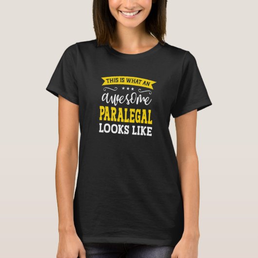 Paralegal役職の従業員労おもしろい働者Paralega Tシャツ (正面)
