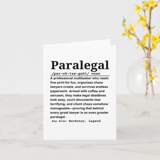 Paralegal カード (黄色い花)