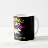 Paralegal Unicorn、Magic Unicorn Lawyer コーヒーマグカップ (正面右)
