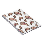 Parameciaペイズリーカスタマイズ可能な生物学ホワイト ノートブック (右側)