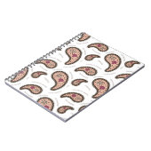 Parameciaペイズリーカスタマイズ可能な生物学ホワイト ノートブック (左側)