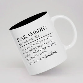 Paramedic Definition Mug Personalized Medical Gift ツートーンマグカップ