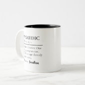 Paramedic Definition Mug Personalized Medical Gift ツートーンマグカップ (正面左)