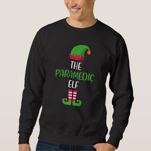 Paramedic Elf Family Matching Group Christmas Paja スウェットシャツ (正面)