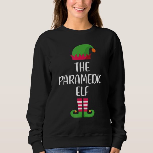 Paramedic Elf Family Matching Group Christmas Paja スウェットシャツ (正面)