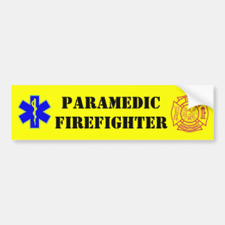 PARAMEDIC-FIREFIGHTER -バンパーステッカー バンパーステッカー