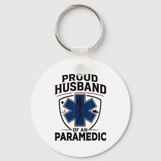 Paramedic Husband Proud Husband Of An Paramedic  キーホルダー (正面)