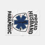Paramedic Husband Proud Husband Of An Paramedic  フリースブランケット (正面(横))