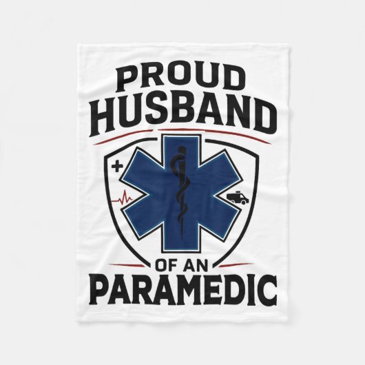 Paramedic Husband Proud Husband Of An Paramedic  フリースブランケット (正面)