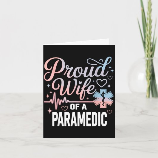 Paramedic Wife Proud Wife Of An Paramedic カード (正面)