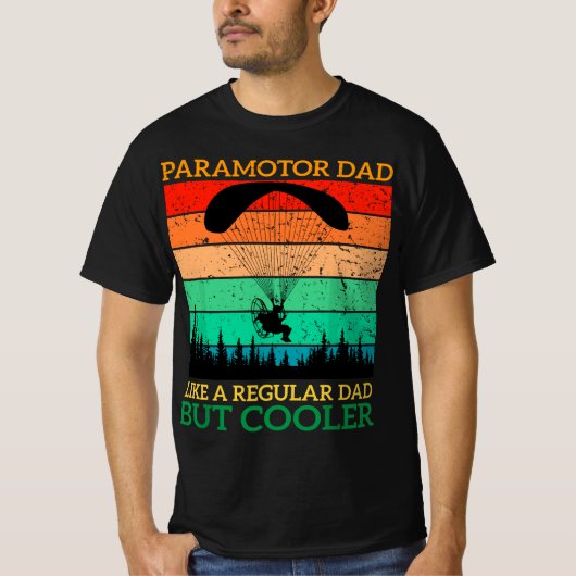 Paramotor Dad Paramotor Powered Paraglider paragli Tシャツ (正面)