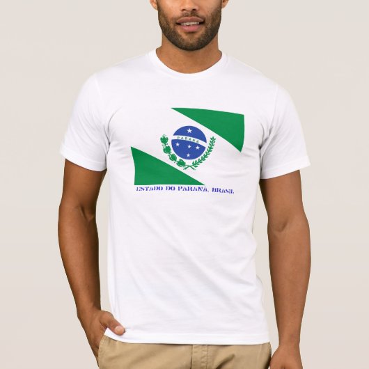 Paranáの旗のブラジルの州 Tシャツ (正面)