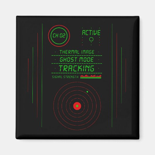 Paranormal Ghost Tracker Radar Display Scanner Art マグネット (正面)