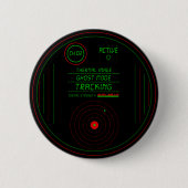Paranormal Ghost Tracker Radar Scanner Display Art 缶バッジ (正面)