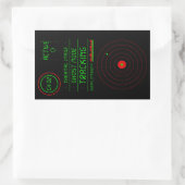 Paranormal Ghost Tracker Radar Scanner Display Art 長方形シール (バッグ)