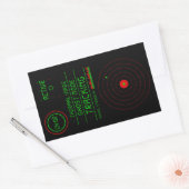 Paranormal Ghost Tracker Radar Scanner Display Art 長方形シール (封筒)