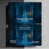 Paranormal Investigators Eerie Ghost Lady Haunted 名刺