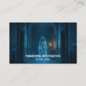 Paranormal Investigators Eerie Ghost Lady Haunted 名刺 (正面)