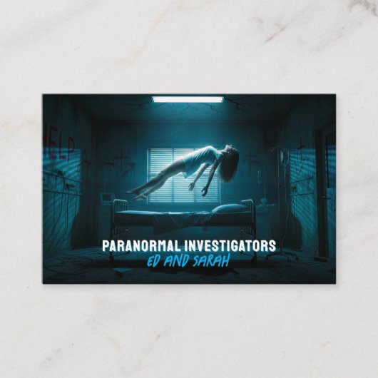 Paranormal Investigators Eerie Ghost Levitating 名刺 (正面)