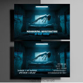 Paranormal Investigators Eerie Ghost Levitating 名刺