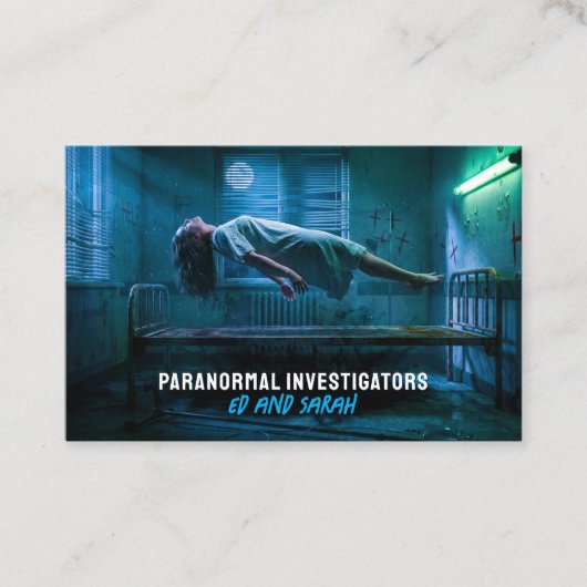Paranormal Investigators Eerie Possesed Levitating 名刺 (正面)