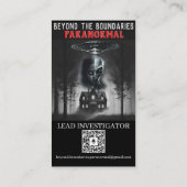 Paranormal with Meg Business Cards no photo 名刺 (裏面)