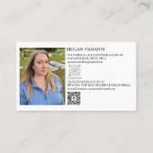 Paranormal with meg Horizontal with photo 名刺 (裏面)