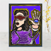 ParanormalPrintsによる超能力誕生日カード カード (黄色い花)