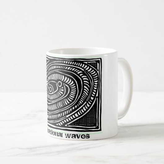 ParanormalPrintsのマグの重力波 コーヒーマグカップ (正面右)
