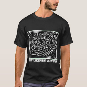 ParanormalPrintsのTシャツの重力波(Blk) Tシャツ