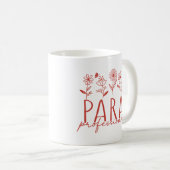 Paraprofessional、花、シンプルデザイン コーヒーマグカップ (正面右)
