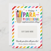 Paraprofessional Appreciation Day Gift Card Holder 招待状 (正面)