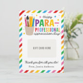 Paraprofessional Appreciation Day Gift Card Holder 招待状 (スタンド正面)
