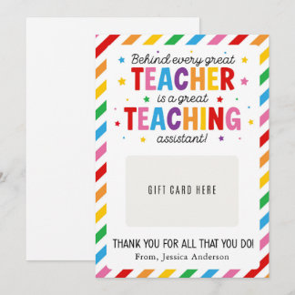 Paraprofessional Appreciation Day Gift Card Holder 招待状