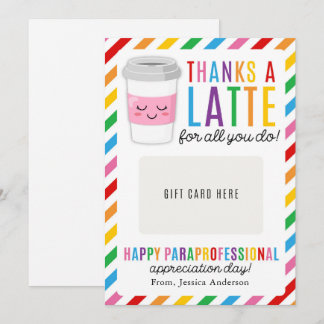 Paraprofessional Appreciation Day Gift Card Holder 招待状