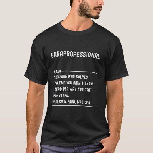 Paraprofessional Definitionシャツジョおもしろいブタイトル Tシャツ (正面)