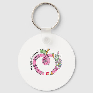 Paraprofessional Heart Happy Easter Day Pencil Eas キーホルダー