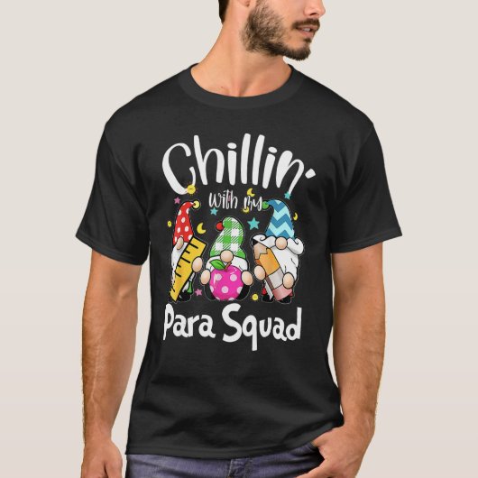 Paraprofessional Para Squad Chillin Gnomes Christm Tシャツ (正面)