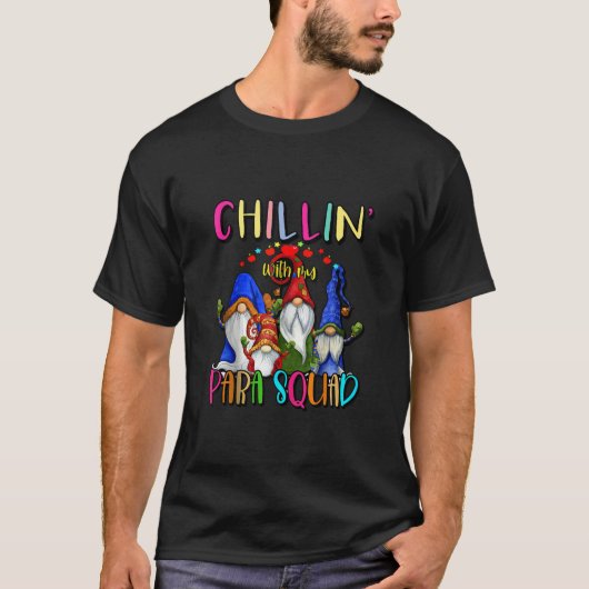 Paraprofessional Para Squad Chillin Gnomes Christm Tシャツ (正面)