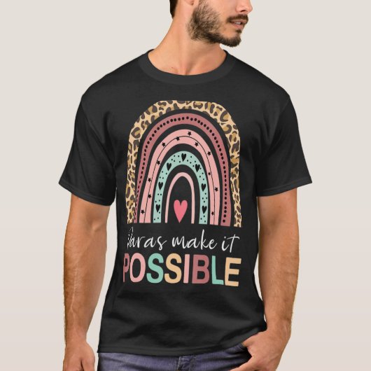 Paras可能なレインボーParaprofessional Te Tシャツ (正面)