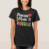 Paras Make It Possible Apple And Pencil Back To Sc Tシャツ (正面)