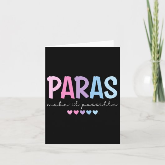 Paras Make It Possible Heart Para Paraprofessional カード (正面)
