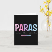 Paras Make It Possible Heart Para Paraprofessional カード (黄色い花)