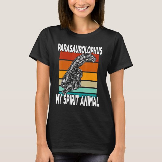 Parasaurolophus Is My Spirit Animal  Kids Tシャツ (正面)