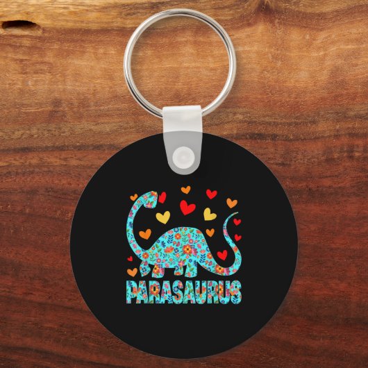Parasaurus Paraprofessional Paraeducator Dinosaur  キーホルダー (正面)