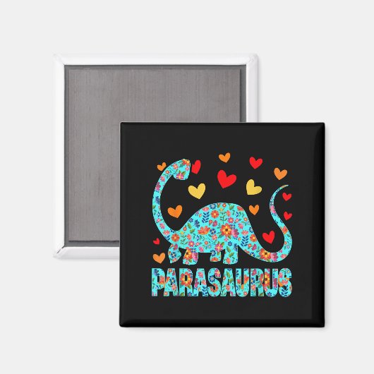 Parasaurus Paraprofessional Paraeducator Dinosaur  マグネット (正面/裏面)
