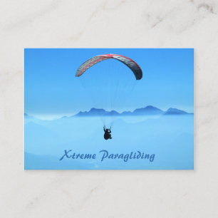 Parascendingのパラグライダーの青空-名刺 名刺