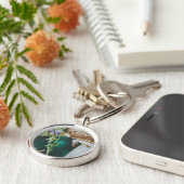 Parasol mushroom, Swedish Archipelago, Sweden キーホルダー (側面)