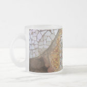 Parc Guellの黄色モザイク フロストグラスマグカップ (左)